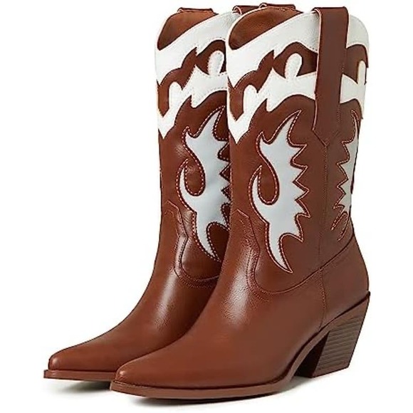 Kalstage Women's Retro High Heel Cowboy Boots | Sz 8 Shoes MSRP $110 - Picture 9 of 9